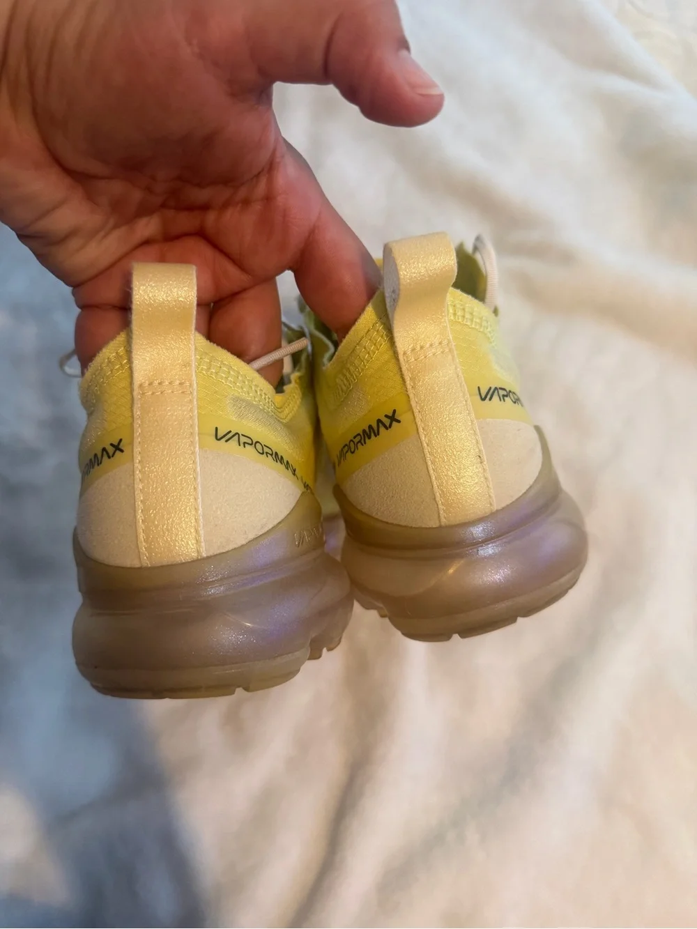 Nike women Yellow and Cream VaporMax Sneakers